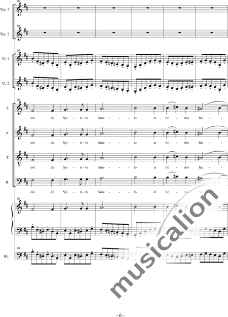 Führer, Robert: Winter-Messe Nr. 5: Credo - Chor>SATB+Trp2+Org+[Vl2+Kb]:6