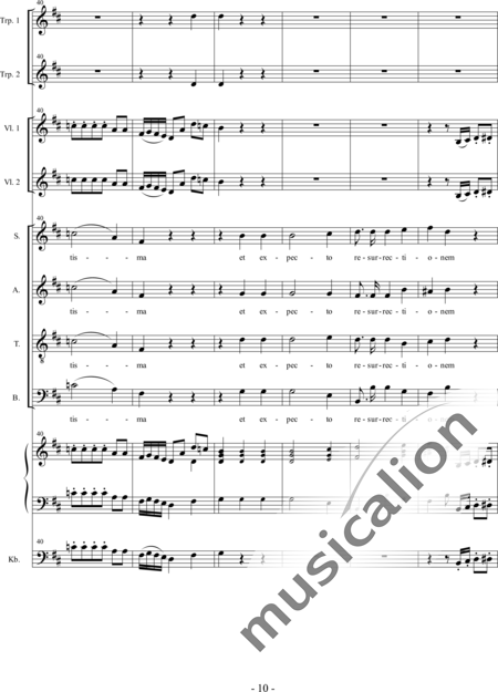 Führer, Robert: Winter-Messe Nr. 5: Credo - Chor>SATB+Trp2+Org+[Vl2+Kb]:10