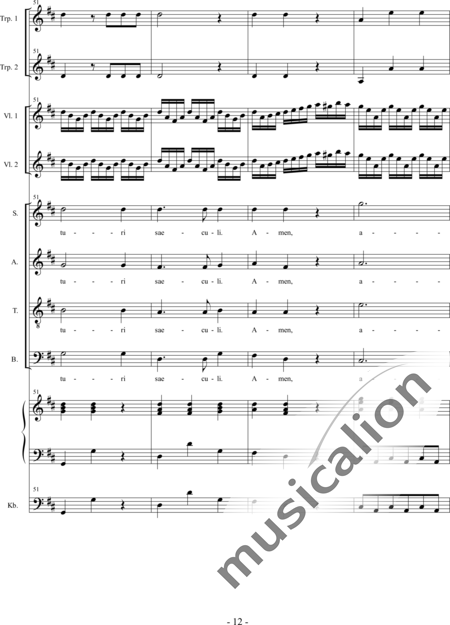 Führer, Robert: Winter-Messe Nr. 5: Credo - Chor>SATB+Trp2+Org+[Vl2+Kb]:12