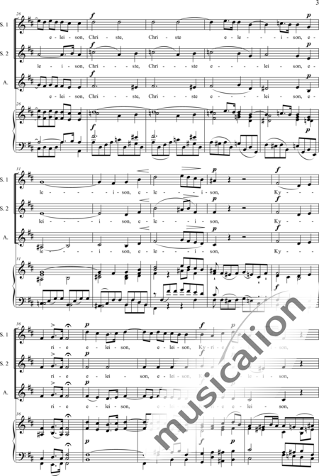 Aiblinger, Johann Caspar: Messa di Santa Croce - Solo>Sop2/Alt+Chor>SSA+Org:3