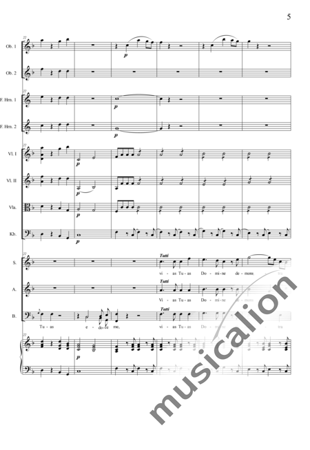 Diabelli, Anton: Vias Tuas: Offertorium - Chor>SAB+Ob2+HnF2+Org+[Vl2+Vla+Kb]:5