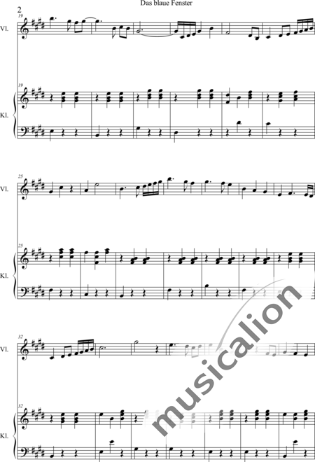 Weidner, Herb: Das blaue Zimmer - Violine+Klavier:2