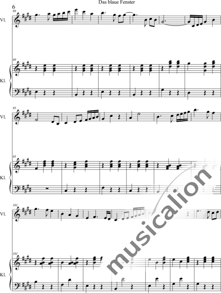 Weidner, Herb: Das blaue Zimmer - Violine+Klavier:6