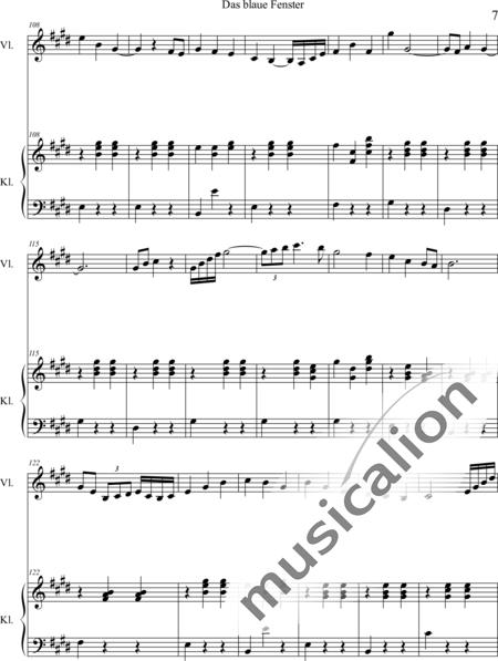 Weidner, Herb: Das blaue Zimmer - Violine+Klavier:7