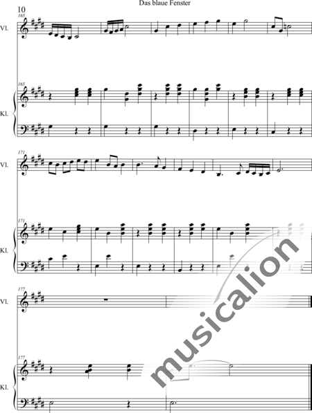Weidner, Herb: Das blaue Zimmer - Violine+Klavier:10
