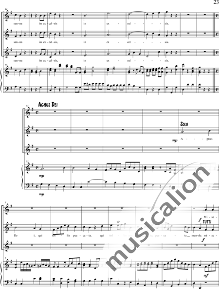 Haydn, (Johann) Michael: Missa sub titulo Sancti Leopoldi - Solo>Sop2/Alt+Chor>SSA+Kl:23