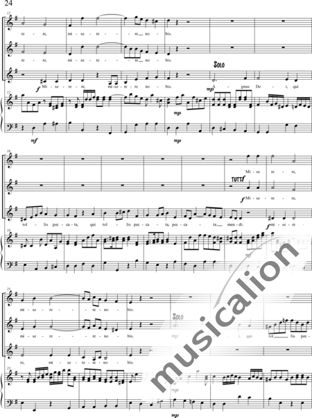 Haydn, (Johann) Michael: Missa sub titulo Sancti Leopoldi - Solo>Sop2/Alt+Chor>SSA+Kl:24