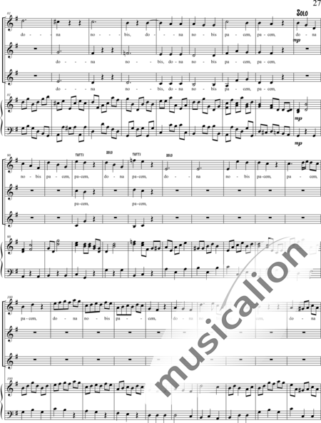 Haydn, (Johann) Michael: Missa sub titulo Sancti Leopoldi - Solo>Sop2/Alt+Chor>SSA+Kl:27