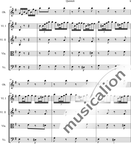 Boccherini, Luigi: Quintett für Oboe und Streichquartett: Satz 1 - Oboe+[Vl2+Vla+Vc]:9