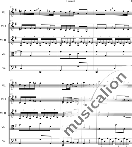 Boccherini, Luigi: Quintett für Oboe und Streichquartett: Satz 1 - Oboe+[Vl2+Vla+Vc]:13