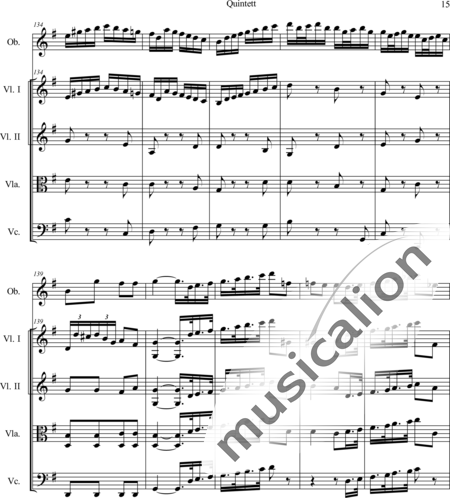 Boccherini, Luigi: Quintett für Oboe und Streichquartett: Satz 1 - Oboe+[Vl2+Vla+Vc]:15