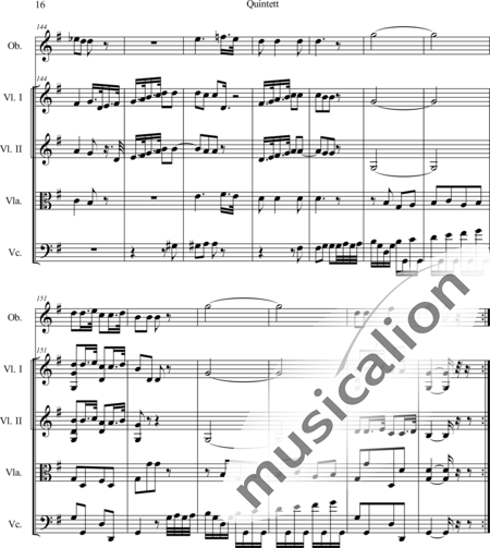 Boccherini, Luigi: Quintett für Oboe und Streichquartett: Satz 1 - Oboe+[Vl2+Vla+Vc]:16