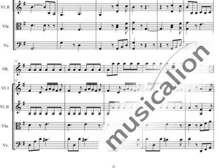 Boccherini, Luigi: Quintett für Oboe und Streichquartett: Satz 2 (Quintet for oboe and string quart - Oboe+[Vl2+Vla+Vc]:1