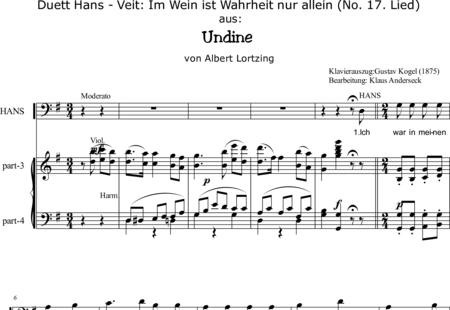 Lortzing, Albert: Im Wein ist Wahrheit nur allein - Solo>Ten/Bass+Kl:0
