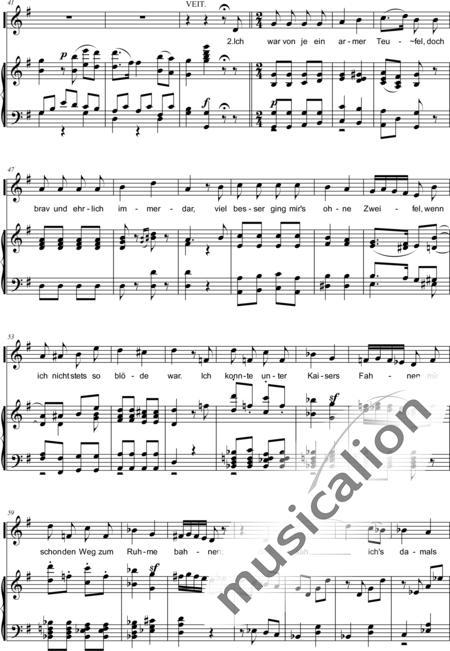 Lortzing, Albert: Im Wein ist Wahrheit nur allein - Solo>Ten/Bass+Kl:3