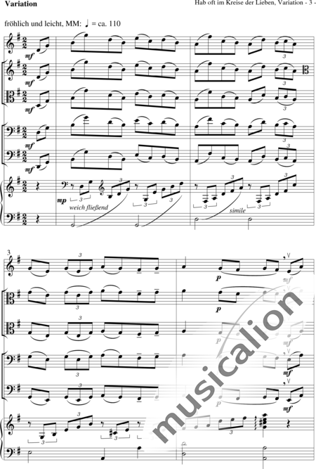 Hab Oft Im Kreise Der Lieben Akkorde Hab oft im Kreise der Lieben (mit Variation)(bearb. von Eva-Maria