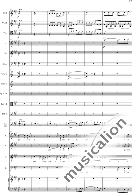 Drobisch, Carl Ludwig: Messe in E: Gloria - Solo>Sop/Alt/Ten/Bass+Chor>SATB+Posaune 2+[Fl2+Ob2+Klar2+Fg2]+[Pos+Hn2]+Pk+Org+[Vl2+Vla+Vc+Kb]:17