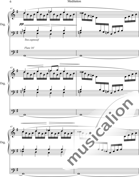 Dupont, Gabriel: Meditation - Orgel>mPed:6
