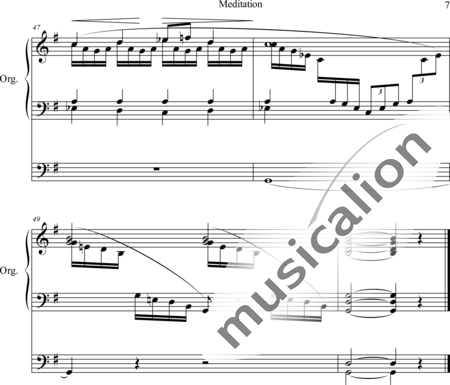 Dupont, Gabriel: Meditation - Orgel>mPed:7