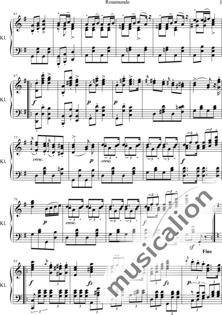 Schubert, Franz (Peter): Rosamunde - Klavier:3