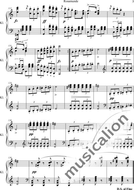 Schubert, Franz (Peter): Rosamunde - Klavier:5