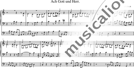 Bach, Johann Sebastian: Ach Gott und Herr, wie groß und schwer (Choral ohne Text) - Orgel:0