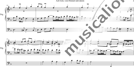 Vetter, Andreas Nicolaus: Ach Gott, vom Himmel sieh darein Vers 2 Fuge [Oh God, from Heaven (see this: Ver - Órgano>cPed:2