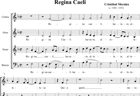 de Morales, Cristóbal: Regina Caeli - Choir>SATB:0