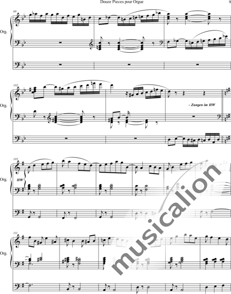 Loret, Clement: Twelve Pieces for Organ, No. 1 Allegro maestoso - Organ>wped:9