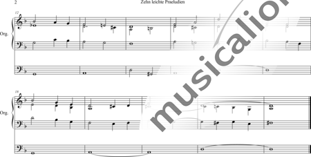 Roeder, Karl: Zehn leichte Praeludien für Orgel oder Harmonium Nr 6 Adagio d-moll - Orgel>mPed:1