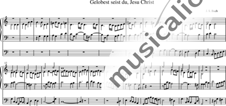 Bach, Johann Sebastian: Alabado seas tú Jesucristo - Órgano:0