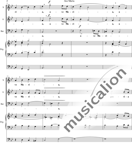 Piel, Peter: Ave Maria - Chor>SAB+Orgel:2