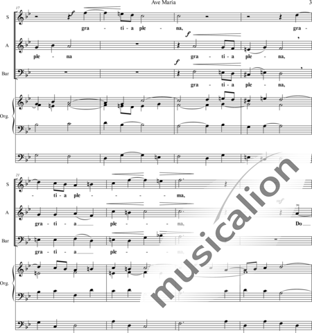 Piel, Peter: Ave Maria - Chor>SAB+Orgel:3