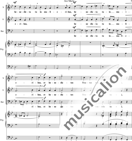 Piel, Peter: Ave Maria - Chor>SAB+Orgel:5
