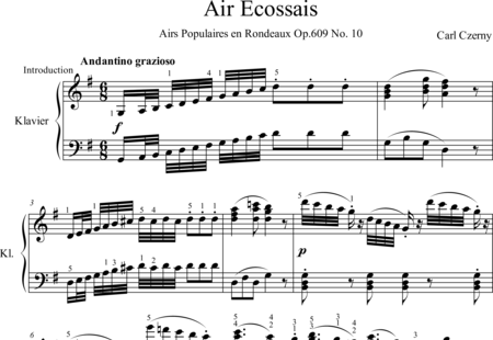 Czerny, Carl: Air ecossais (Scottish air) - Piano:0