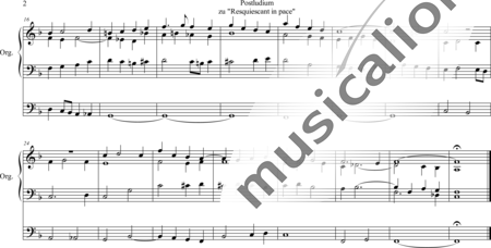 Diebold, Johann: Postludium to "Resquiescant in pace" - Organ>wped:1