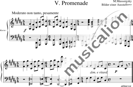Mussorgsky, Modest: 5) Promenade III - Klavier:0