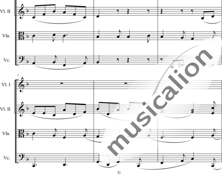 Brahms, Johannes: Wiegenlied - Violine 2+Viola+Violoncello:1
