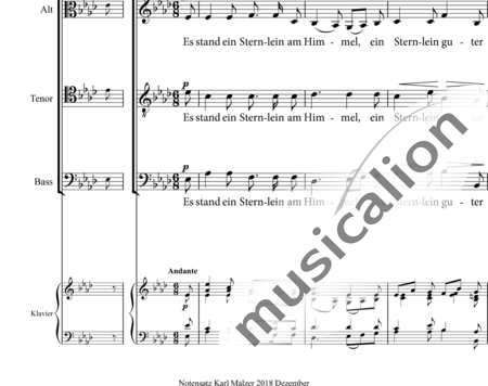 Koessler, Hans: Der verschwundene Stern - Chor>SSATB:1
