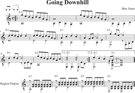 Suter, Max: Going Downhill - Guitar:0