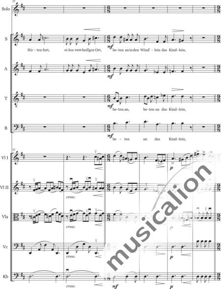 Cornelius, Peter
: The Shepards - Solo>X+Coro>SATB+[Vl2+Vla+Vc+Cb]:7