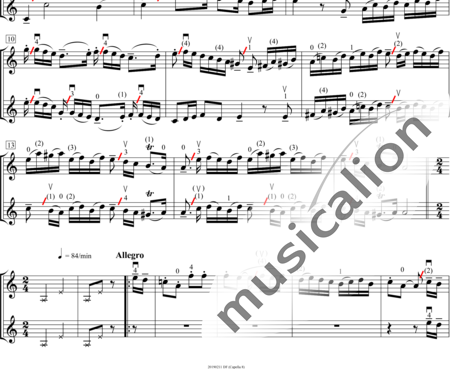 Corrette, Michel : Sonate à 2 Violons - Violine 2:1