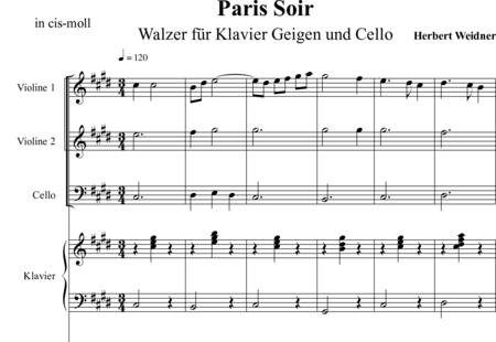 Weidner, Herb: Paris Soir - Violín 2+Pno+[Vc+Cb]:0