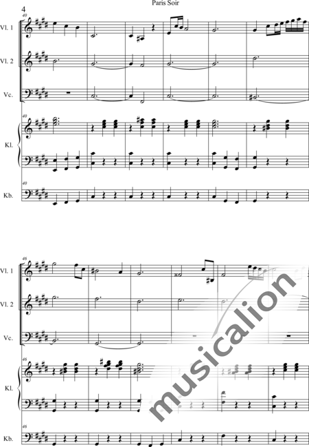 Weidner, Herb: Paris Soir - Violín 2+Pno+[Vc+Cb]:4