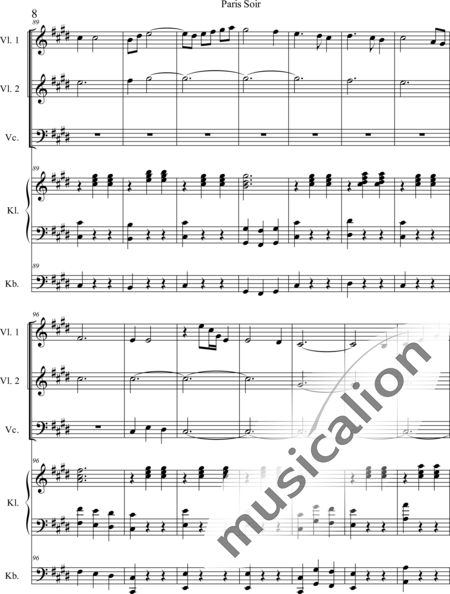 Weidner, Herb: Paris Soir - Violín 2+Pno+[Vc+Cb]:8