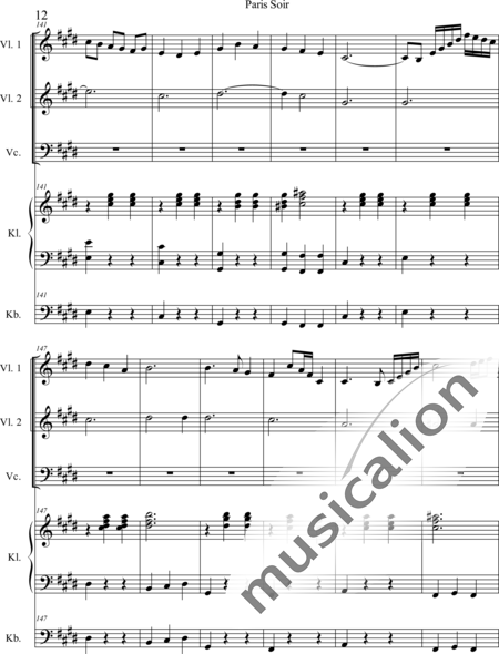 Weidner, Herb: Paris Soir - Violín 2+Pno+[Vc+Cb]:12