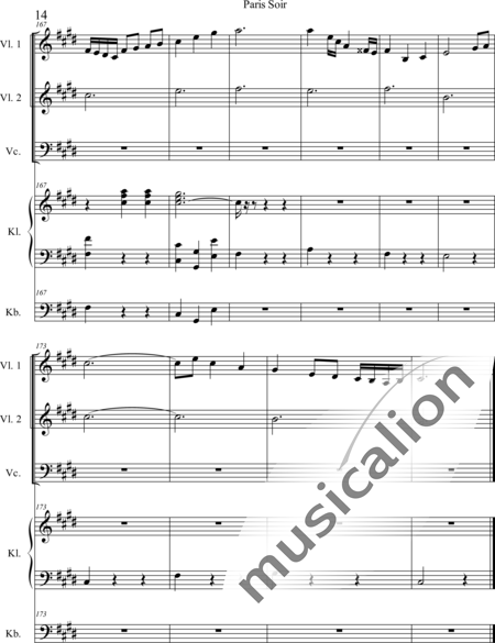 Weidner, Herb: Paris Soir - Violín 2+Pno+[Vc+Cb]:14