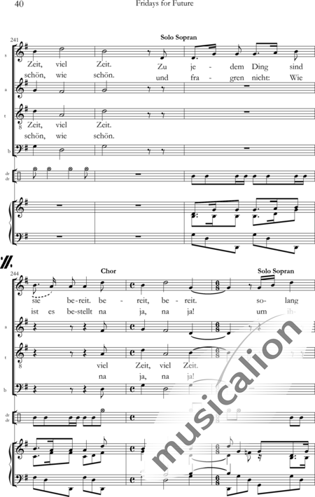 Arning, Eberhard: Fridays for Future - Choir>SATB+Perc+[Pf+Ky]:40