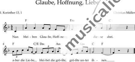 Müller, Christian: Glaube, Hoffnung, Liebe - Chor>S+Klavier:0