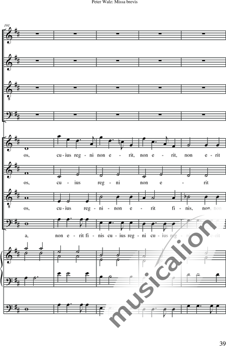 Walz, Peter: Missa brevis - Solo>Sop/Alt/Ten/Bass+Chor>SATB+OrgmP:41
